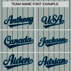 Gray Aqua Stripe Raglan Baseball Jersey 3