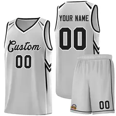 Gray Arrow Graffiti Pattern Sports Basketball Jersey