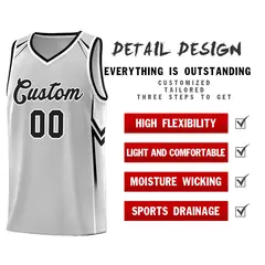 Gray Arrow Graffiti Pattern Sports Basketball Jersey 2