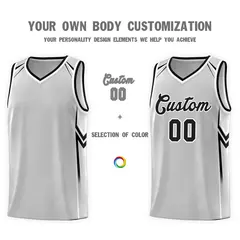 Gray Arrow Graffiti Pattern Sports Basketball Jersey 3