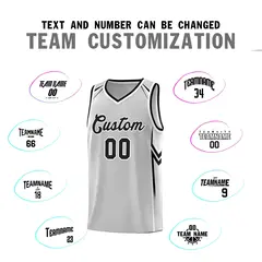 Gray Arrow Graffiti Pattern Sports Basketball Jersey 4
