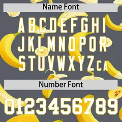 Gray Banana Graffiti Pattern Fashion Baseball Jersey 3