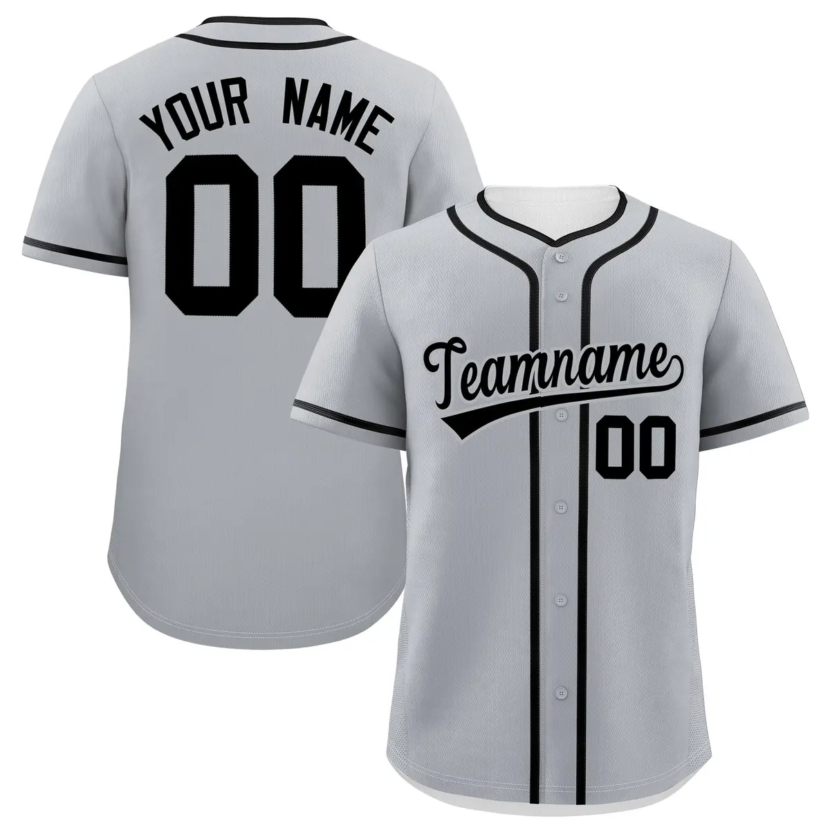 Gray Black Classic Authentic Baseball Jersey