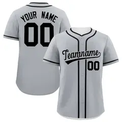 Gray Black Classic Authentic Baseball Jersey