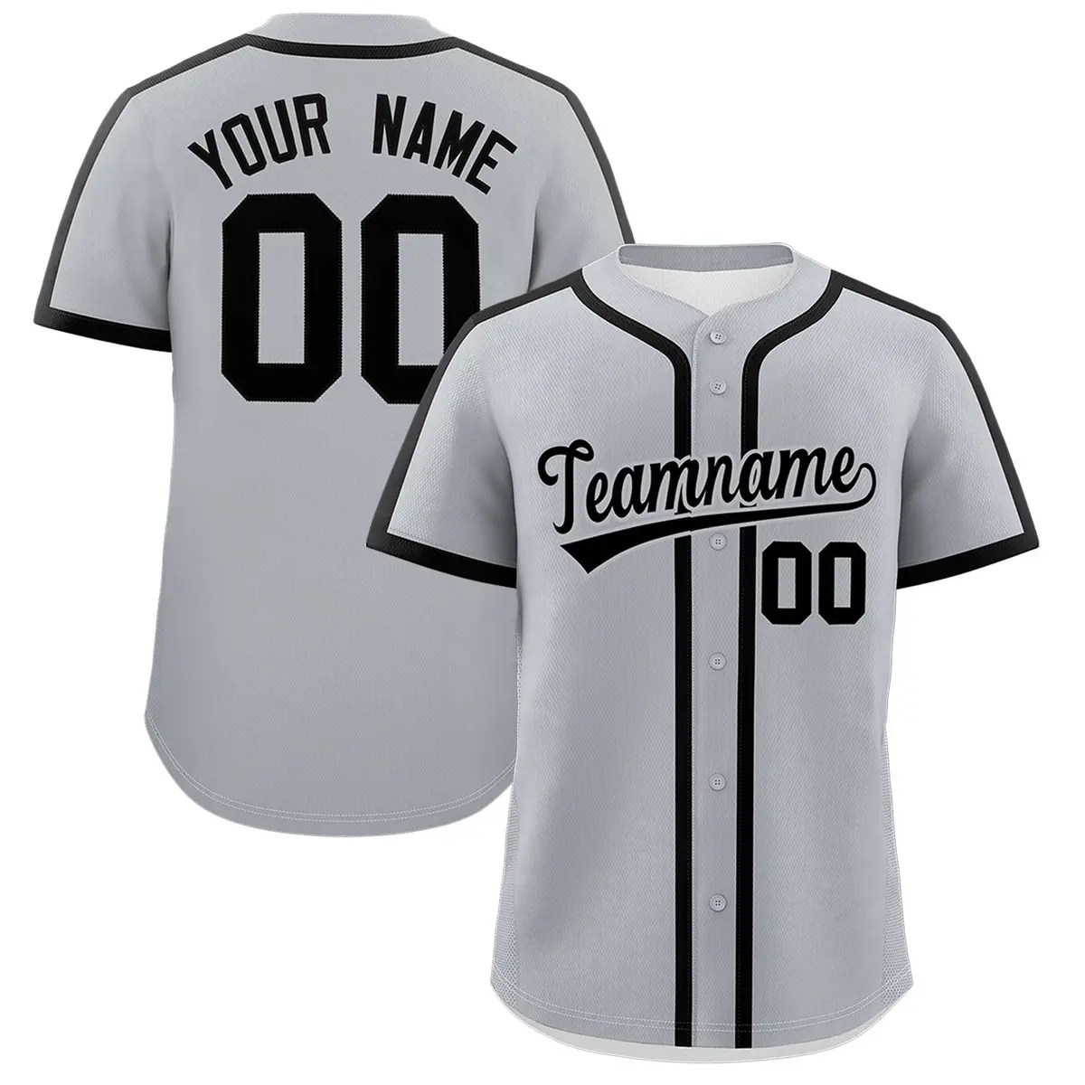 Gray Black Classic Authentic Baseball Jersey