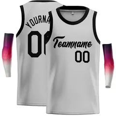 Gray Black Classic Casual Basketball Jersey 1