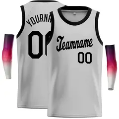 Gray Black Classic Casual Basketball Jersey 1