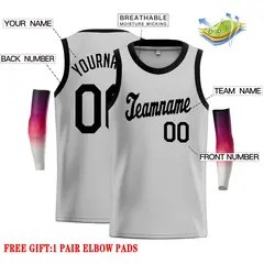 Gray Black Classic Casual Basketball Jersey 2