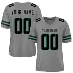 Gray Black Classic Mesh Authentic Football Jersey 1