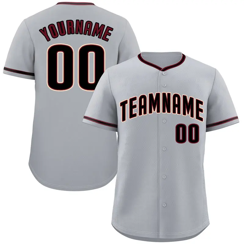 Gray Black-Cream Bull Classic Authentic Baseball Jersey