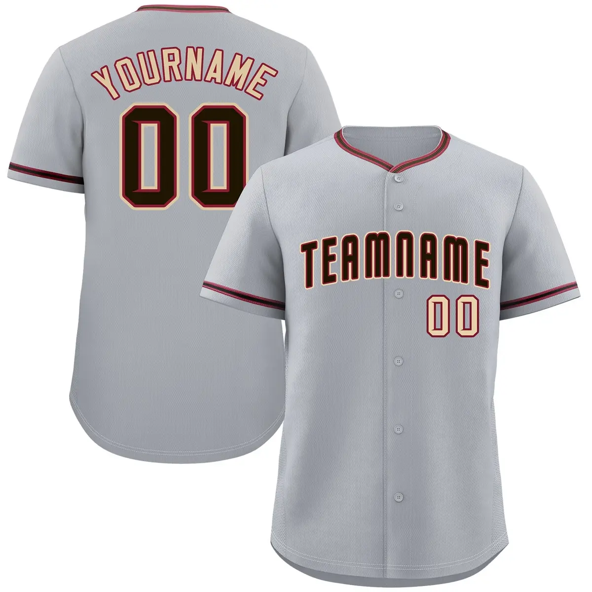 Gray Black Cream Bull Classic Authentic Baseball Jersey