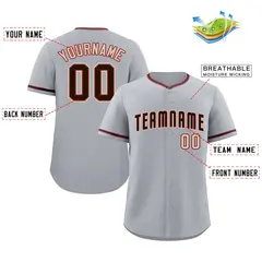 Gray Black Cream Bull Classic Authentic Baseball Jersey 2