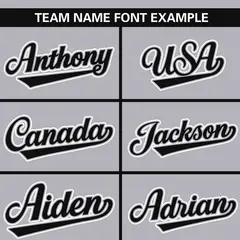 Gray Black-Dark Gray Color Block Authentic Baseball Jersey 3