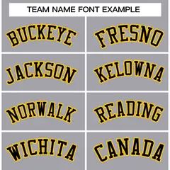 Gray Black-Gold Classic Varsity Full-Snap Letterman Jacket 3