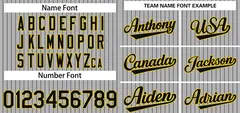 Gray Black-Gold Stripe Authentic Fashion Baseball Jersey 3