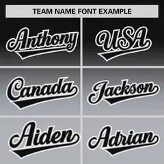 Gray Black Gradient Authentic Baseball Jersey 3