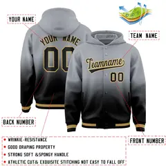 Gray Black Gradient Varsity Full-Snap Letterman Jacket Hoodie 4