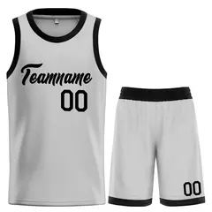 Gray Black Heal Classic Sets Basketball Jersey