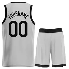 Gray Black Heal Classic Sets Basketball Jersey 2