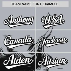 Gray Black Ink Pattern Authentic Baseball Jersey 3