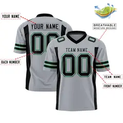 Gray Black Insert Color Design Authentic Football Jersey 2