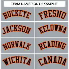 Gray Black-Orange Classic Varsity Full-Snap Letterman Jacket 3