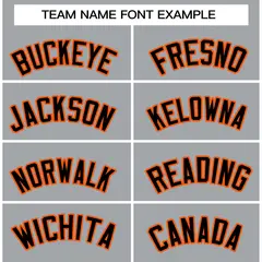 Gray Black-Orange Classic Varsity Full-Snap Letterman Jacket 5