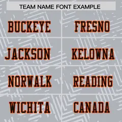 Gray Black-Orange Graffiti Line Authentic Football Jersey 3