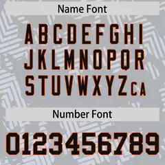 Gray Black-Orange Graffiti Line Authentic Football Jersey 4