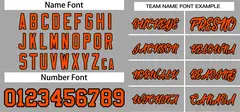 Gray Black-Orange V-Neck Pullover Baseball Jersey 3