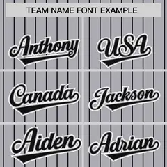 Gray Black Pinstripe Raglan Varsity Letterman Jacket 3