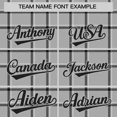 Gray Black Plaid Authentic Baseball Jersey 3