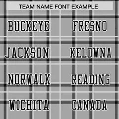 Gray Black Plaid Pattern Authentic Football Jersey 3