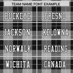 Gray Black Plaid Pattern Authentic Football Jersey 3