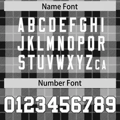 Gray Black Plaid Pattern Authentic Football Jersey 4