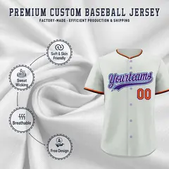 Gray Black Purple Baseball Jersey 3