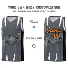 Gray Black Snake Scale Venomous Fang Graffiti Basketball Jersey 3