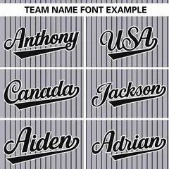 Gray Black Stripe Authentic Pullover Baseball Jersey 3