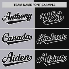 Gray Black Two Tone Striped Authentic Baseball Jersey 3