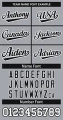 Gray Black-White Classic Style Hockey Jersey 3