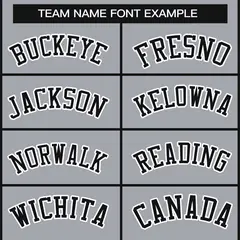 Gray Black-White Classic Style Hockey Jersey 3