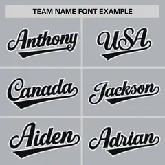 Gray Black-White Color Block Authentic Baseball Jersey 3