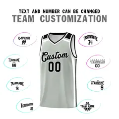 Gray Black White Color Charge Series Team Basketball Jersey 4