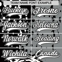 Gray Black White Full-Snap Tiger Graffiti Baseball Jersey 6