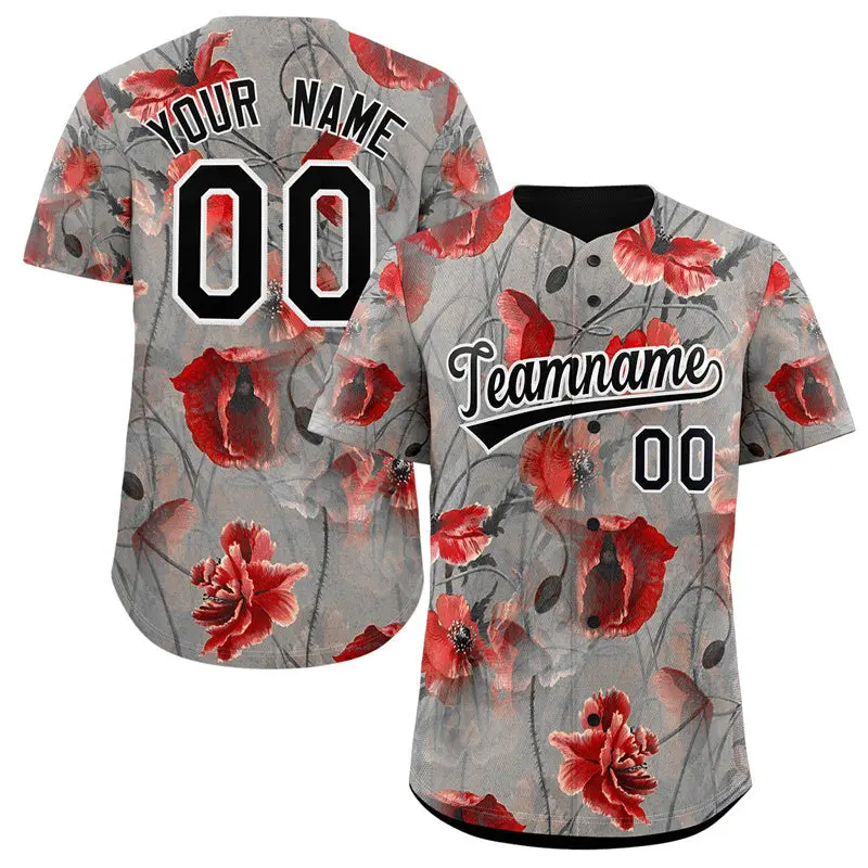 Gray Black-White Graffiti Authentic Baseball Jersey