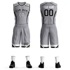 Gray Black-White Graffiti Points Element Basketball Jersey