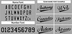 Gray Black-White Stripe Authentic Fashion Baseball Jersey 3