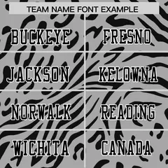 Gray Black-White Zebra Stripes Authentic Football Jersey 3