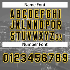 Gray Black-Yellow Pittsburgh City Skyline Baseball Jersey 4