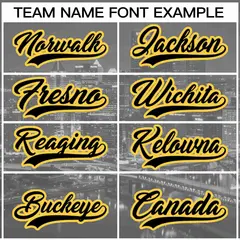 Gray Black-Yellow Pittsburgh City Skyline Baseball Jersey 3